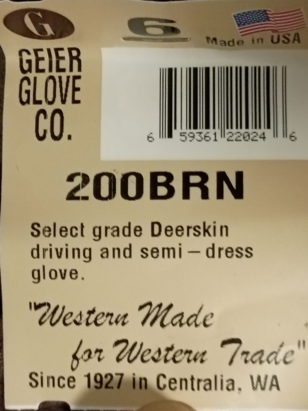 Geier Deerskin Brown Men’s Driving Gloves - Size 6 - Picture 5 of 5